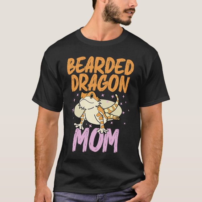 Bearded Dragon  Mom Reptiles Pet Reptile Owner Gra T-Shirt (Vorderseite)