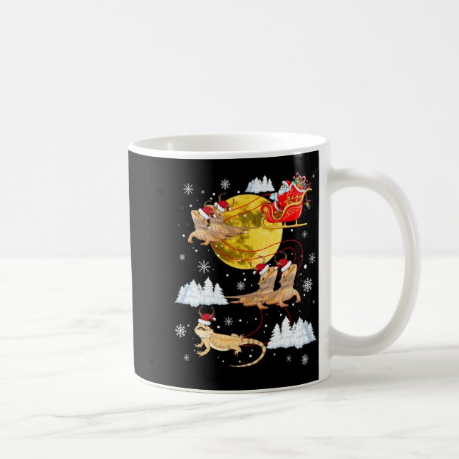 Bearded Dragon Reindeer Christmas Pajama Santa Xma Kaffeetasse (Rechts)