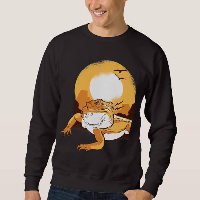 Bearded Dragon Reptiles Pet Lizard Sweatshirt (Vorderseite)