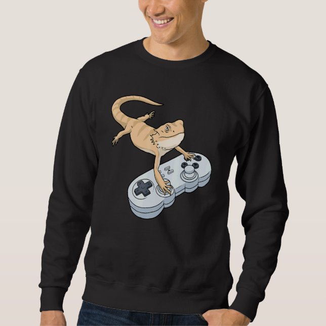 Bearded Dragon Video Game Gamer Pagona Bartded Dr. Sweatshirt (Vorderseite)