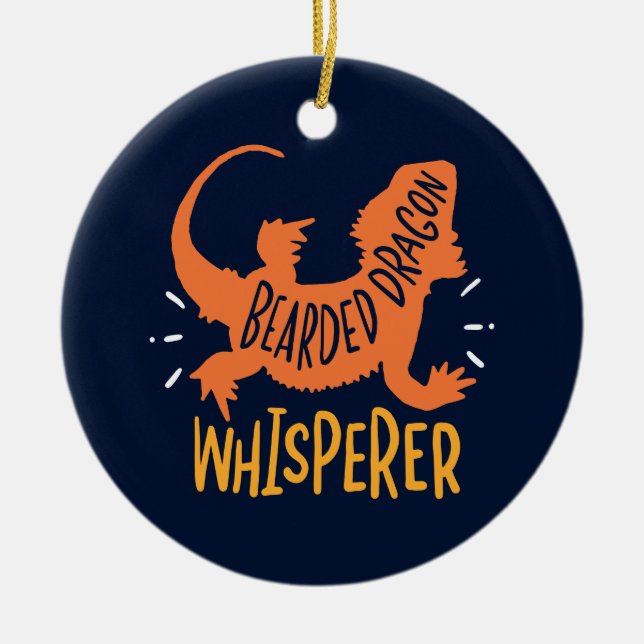Bearded Dragon Whisperreptile Keramik Ornament (Vorne)