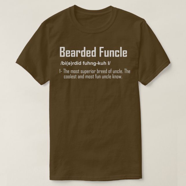 Bearded Funcle Funny Beareded Oncle Gifts Classic T-Shirt (Design vorne)