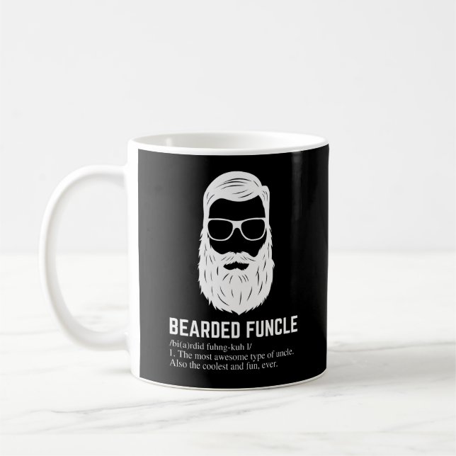 Bearded Funcle Funny Oncle Definition Kaffeetasse (Links)