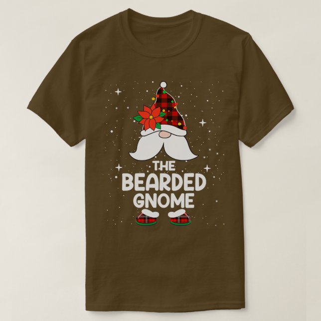 Bearded Gnome Buffalo Kariert Matching 6 T-Shirt (Design vorne)