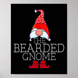 Bearded Gnome Family Matching Group Weihnachts-Out Poster
