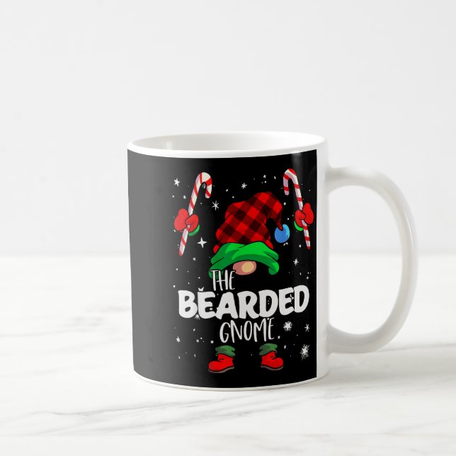 Bearded Gnome Red Buffalo Plaid Matching Family Ch Kaffeetasse (Rechts)