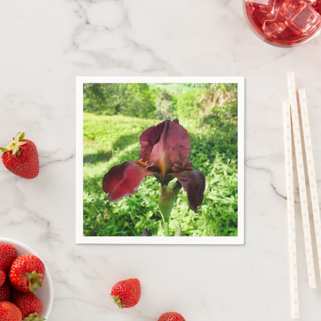 Bearded Iris Paper Napkins Serviette (Beispiel)