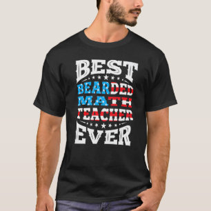 Bearded Mathe Teacher 4. Amerikanische Unabhängigk T-Shirt