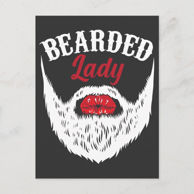 Bearded Woman Transgender Pride Mustache Gleichhei Postkarte (Vorderseite)