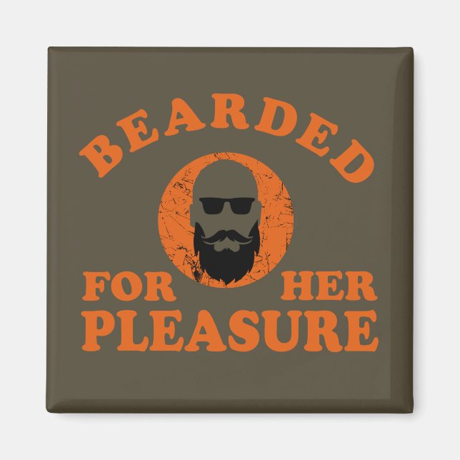 Bearded zites lustiges Bart Redewendungen Geschenk Magnet (Vorne)