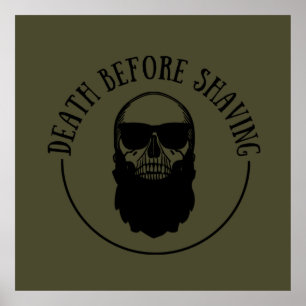 Bearded zites lustiges Bart Redewendungen Geschenk Poster