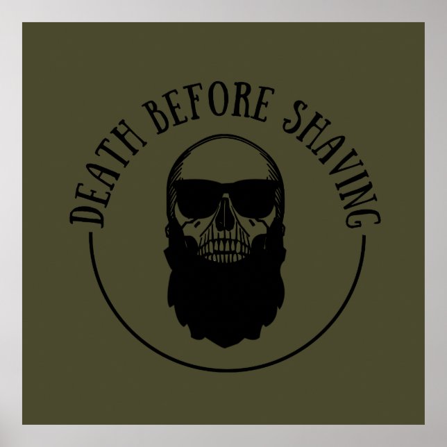 Bearded zites lustiges Bart Redewendungen Geschenk Poster (Vorne)