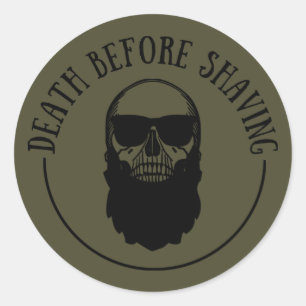 Bearded zites lustiges Bart Redewendungen Geschenk Runder Aufkleber