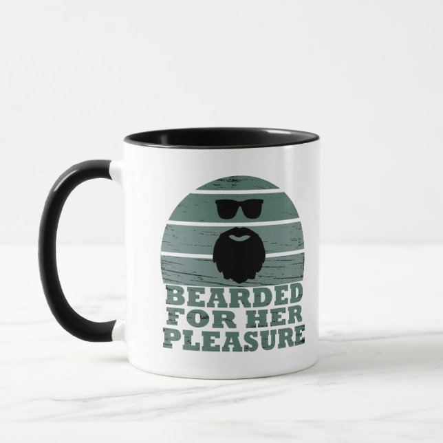 Bearded zites lustiges Bart Redewendungen Geschenk Tasse (Links)