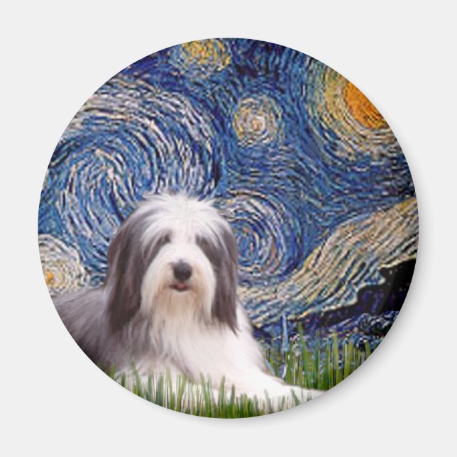 Beardie 2 - Starry Night Magnet (Vorne)