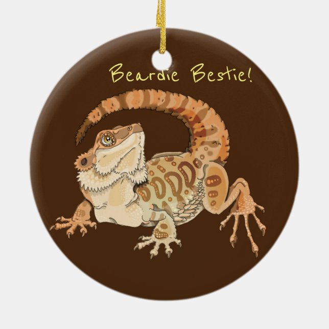 Beardie Bestie! Keramik Ornament (Hinten)