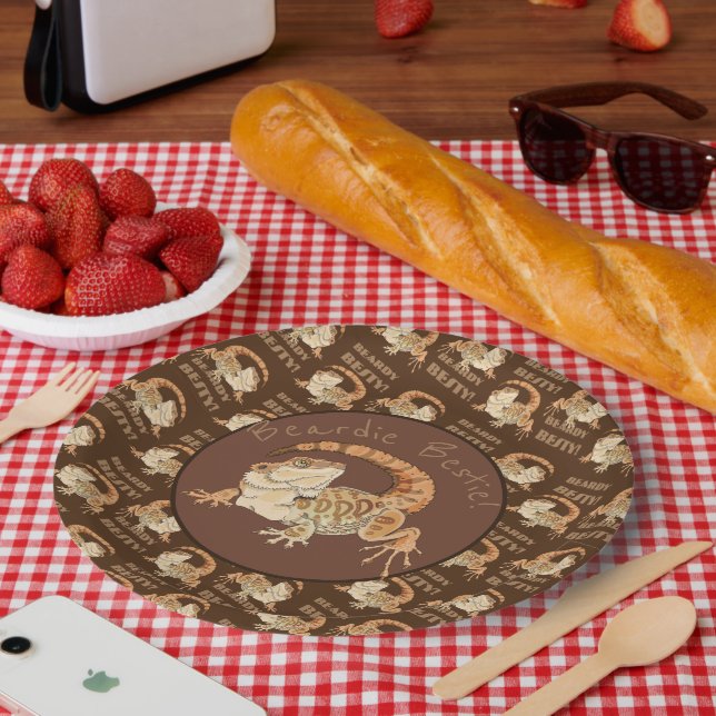 Beardie Bestie!  Pappteller (Picknick)