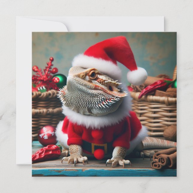 Beardie Christmas Card Feiertagskarte (Vorderseite)