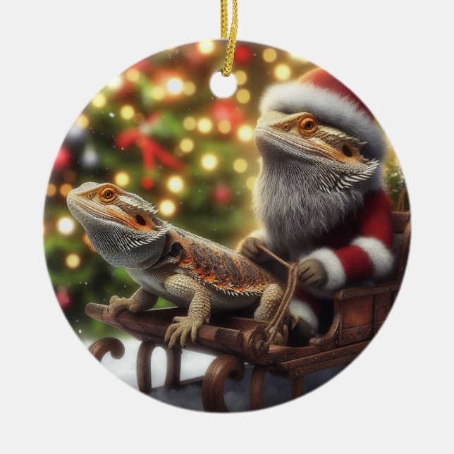 Beardie Christmas Ornament (Vorne)
