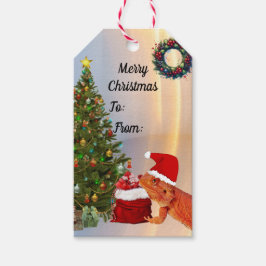 Beardie-Claus - Bartded Dragon Santa Geschenkanhänger