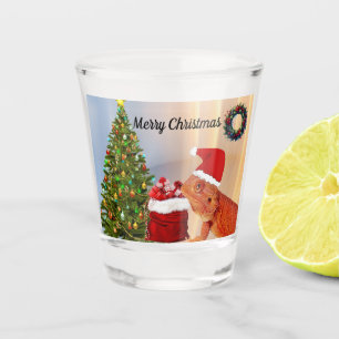 Beardie-Claus - Personalisierter bärtiger Drache Schnapsglas