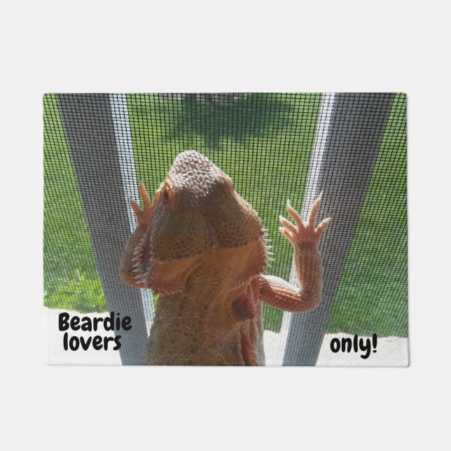 Beardie liebt nur Funny Bearded Dragon Print Fußmatte (Vorderseite)