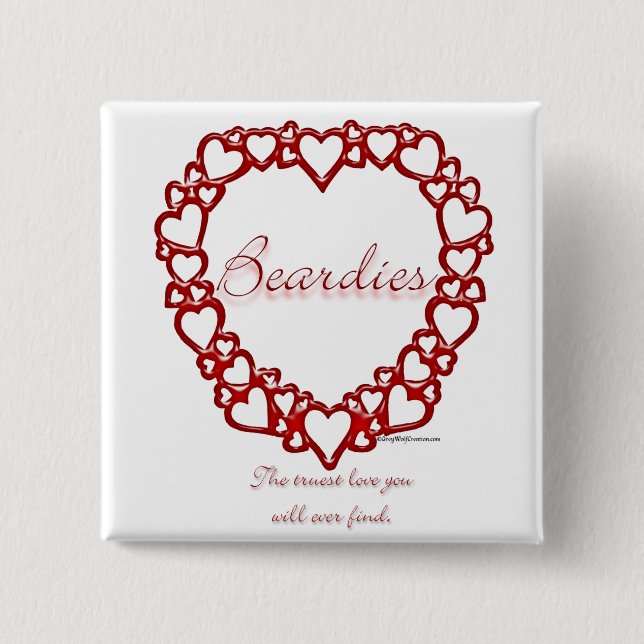 Beardie True Love Button (Vorderseite)