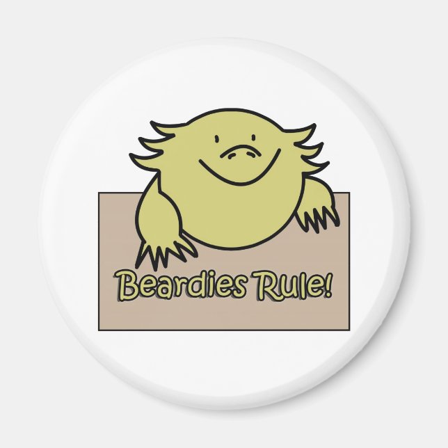 Beardies-Regel! Magnet (Vorne)