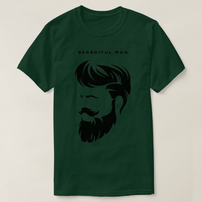 Beardisierter Mann T-Shirt (Design vorne)