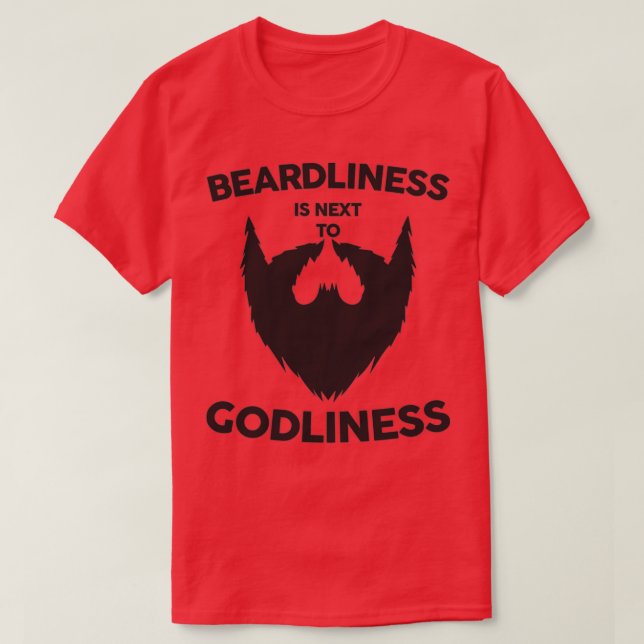Beardline ist neben Godliness Beard Lovers Donx T-Shirt (Design vorne)