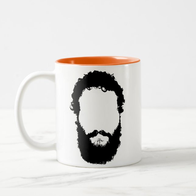 Beardliness Tasse, orange Zweifarbige Tasse (Links)