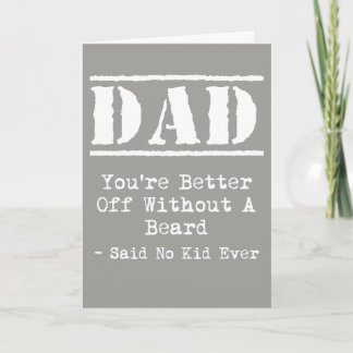 Beards and Schnurrbart Fathers Day Dad Giftcard Karte