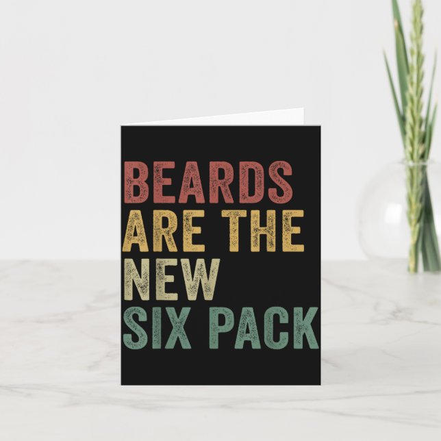 Beards Are The New Six Pack Funny Bearded Men  Karte (Vorderseite)