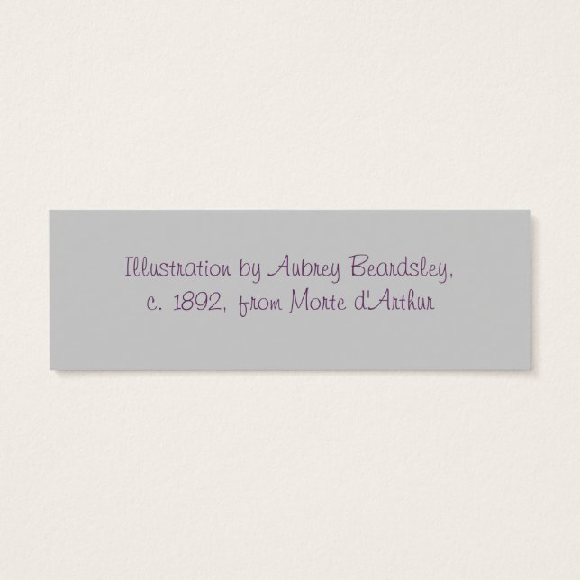 Beardsley Angel Floral Book Mark (Rückseite)