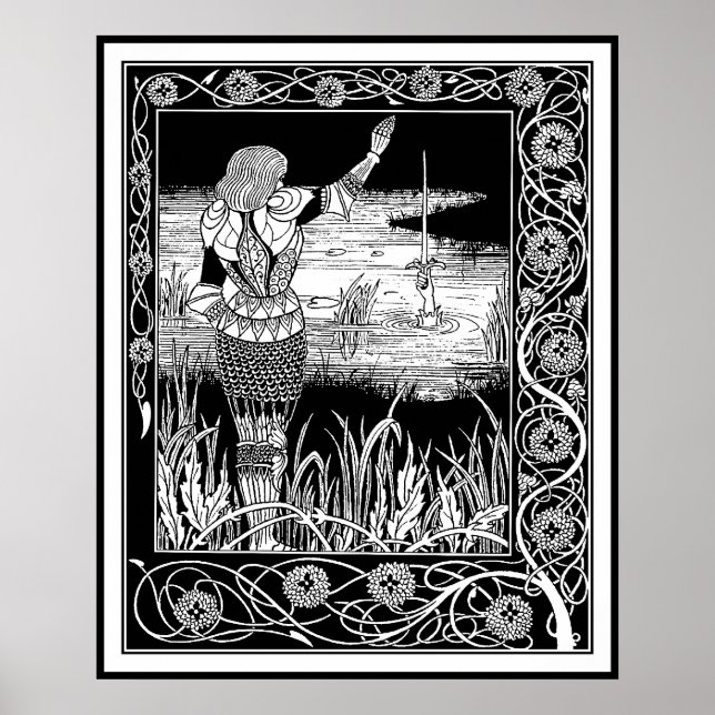 Beardsley - Excalibur - King Arthur Art Poster (Vorne)