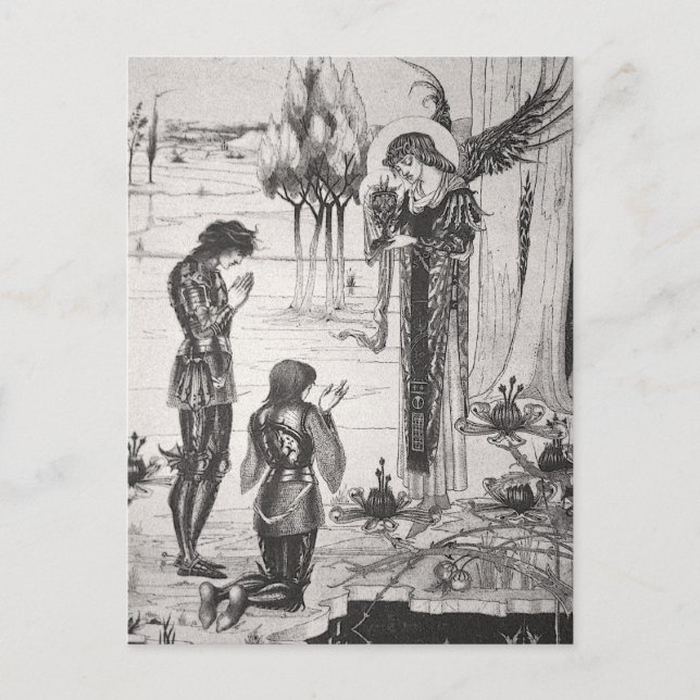 Beardsley Holy Grail Post Card Postkarte (Vorderseite)