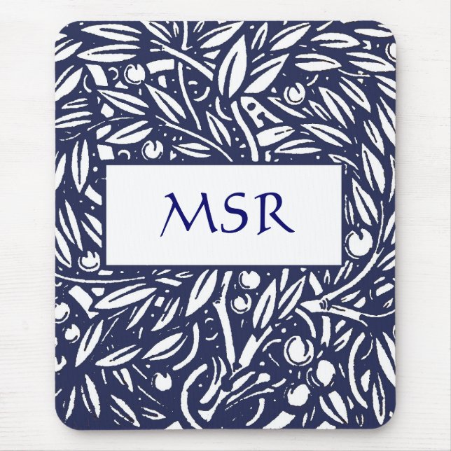 Beardsley Kunst Nouveau Monogramm Mousepad (Vorne)