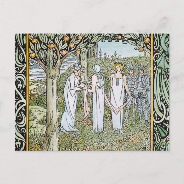 Beardsley: Morte D'Arthur Postkarte (Vorderseite)