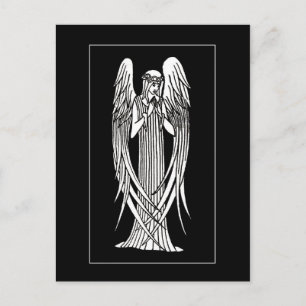 Beardsley Nouveau Angel Post Card Postkarte