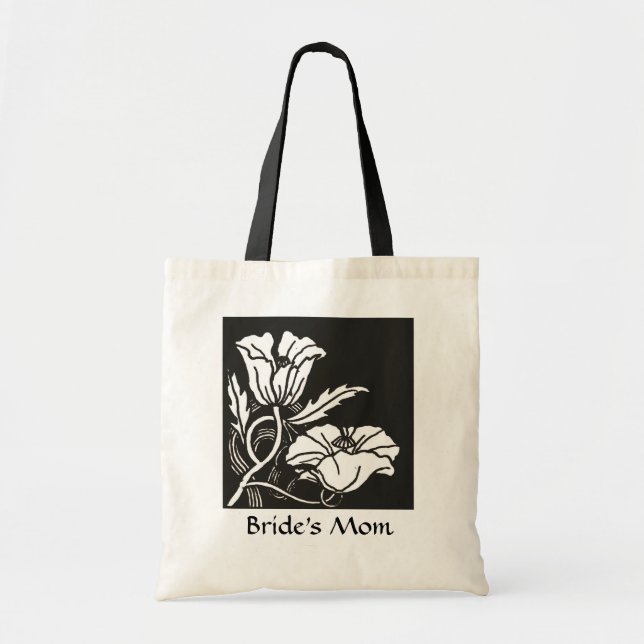 Beardsley Nouveau Mohnblumen-Gastgeschenk Tragetasche (Vorne)