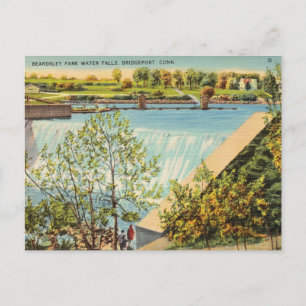 Beardsley Park Wasserfälle, Bridgeport Connecticut Postkarte