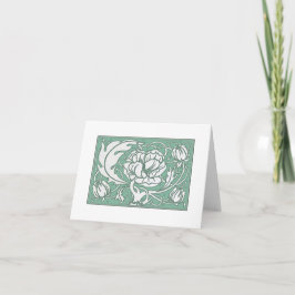 Beardsley Peony Art Nouveau Mitteilungskarten