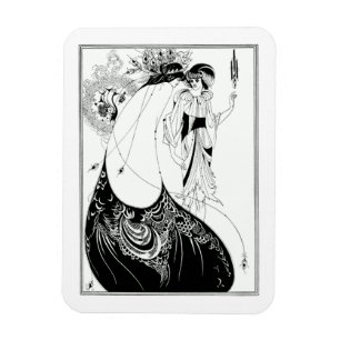 Beardsley Pfau Rock im Vintage Stil Magnet