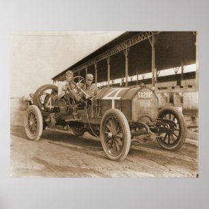 Beardsley und Coote im Simplex-Racer Poster