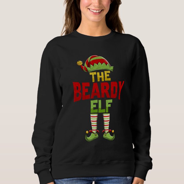 Beardy ELF Family Matching Group Christmas Pajamas Sweatshirt (Vorderseite)