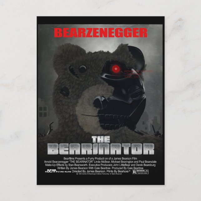 BEARINATOR Movie Poster Art Postkarte (Vorderseite)