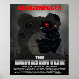BEARINATOR Movie Poster Style Poster