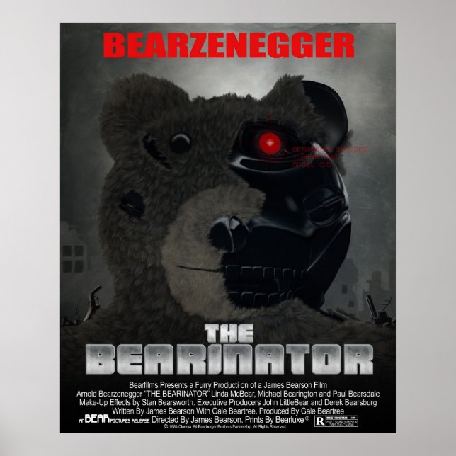 BEARINATOR Movie Poster Style Poster (Vorne)