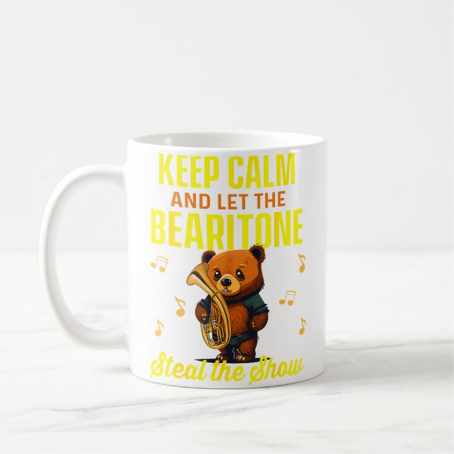 Bearitone-Bär-Bariton-Blechblasmusiker-Orchester  Kaffeetasse (Links)