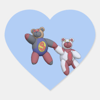 BearKon Herz-Aufkleber